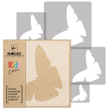KIDS Reusable Plastic Stencils 5 pcs // BUTTERFLY 2
