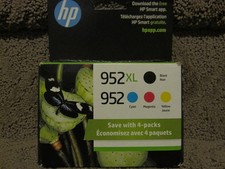HP N9K28AN Black Cyan Magenta Yellow Ink Cartridge Genuine  952XL 952 MAR/2027