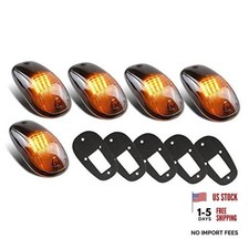 Cab Roof Marker Lights For Dodge Ram 1500 Smoked Lens16 Amber Leds Inside