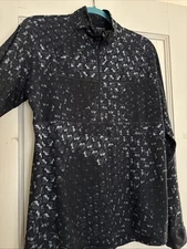 CHAMPION Power Flex Women’s LARGE Quarter-Zip Pullover SHiRT ToP Athletic Run