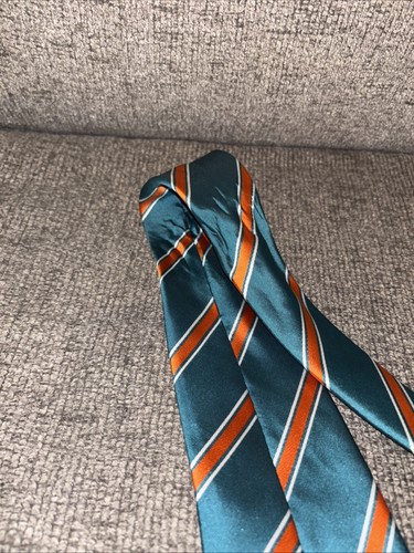 NFL Miami Dolphins Logo Maskottchen gestreift Football Polyester Krawatte LESEN - Bild 8 von 9