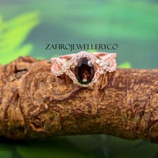 Natural Quartz Ring, Engagement Ring, Smoky Quartz Ring, 925 Sterling Silver