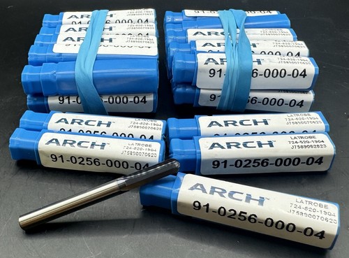 Lot of 25 ARCH 3/16" Carbide Ball End Mill - 4 FL - .67" LOC - 2” OAL - Coated - Picture 1 of 5