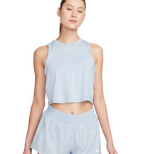 Nike One Women's Classic Dri-FIT Cropped Tank Top in Light Armory Blue L