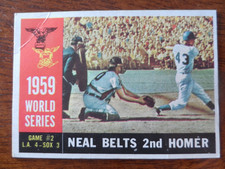 1960 TOPPS BASEBALL #386 WORLD SERIES GAME 2 NEAL BELTS 2ND HOMER EX WR U-8887