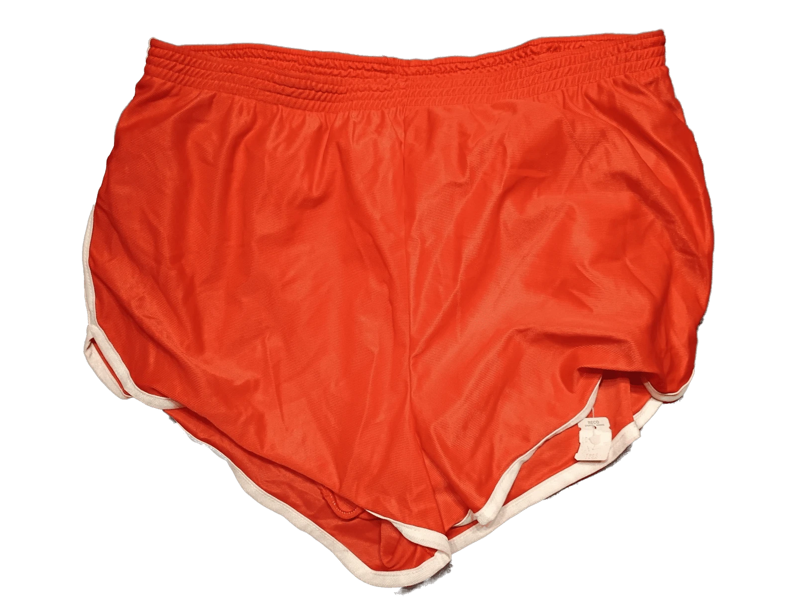 Vtg Mens Dolphin Shorts XL Red White Trim Athletic Running Track Nylon 80s
