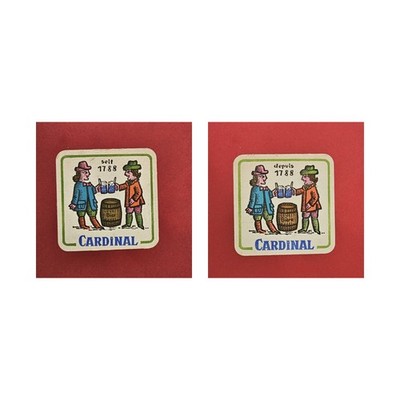 Cardinal grüner Hut Brauerei Bierdeckel Bier