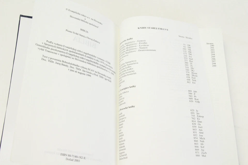Svata Biblia Slovak Bible Old & New Testaments 1999 Hardcover Blue - Image 3 of 4