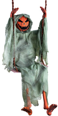 Adult's Swinging Pumpkin Lawn Decoration Prop 5ft