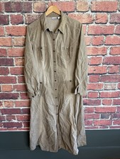 VTG Newport News Jeanology Tan Denim Jean Maxi Dress Western Y2K Size 18
