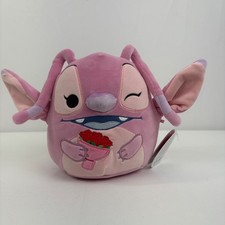 Disney Squishmallows Lilo  Stitch Angel Valentine Rose Pink Plush 8 inch NWT