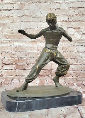 Limited Edition Bruce Lee Figure Pure Copper Martial Arts Statue By Mavchi Decor