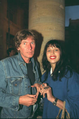 Etienne Chatiliez & Maiwenn Le Besco In The Courtyard At The Mini 1990s Photo