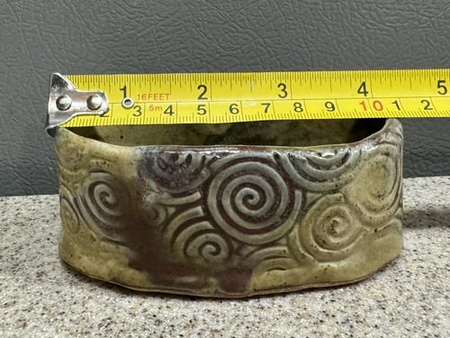 Vintage Buie Pottery Gocciolatoio Smalto Porta Spugna Fioriera Trinket Piatto Gatlinburg TN EUC - Foto 3 di 7