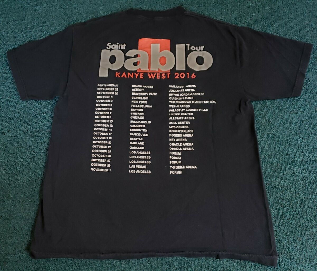 Kanye West Saint Pablo Tour 2016 T Shirt Large Bootleg | eBay Kanye West Saint Pablo Tour 2016 T Shirt Large Bootleg | eBay
