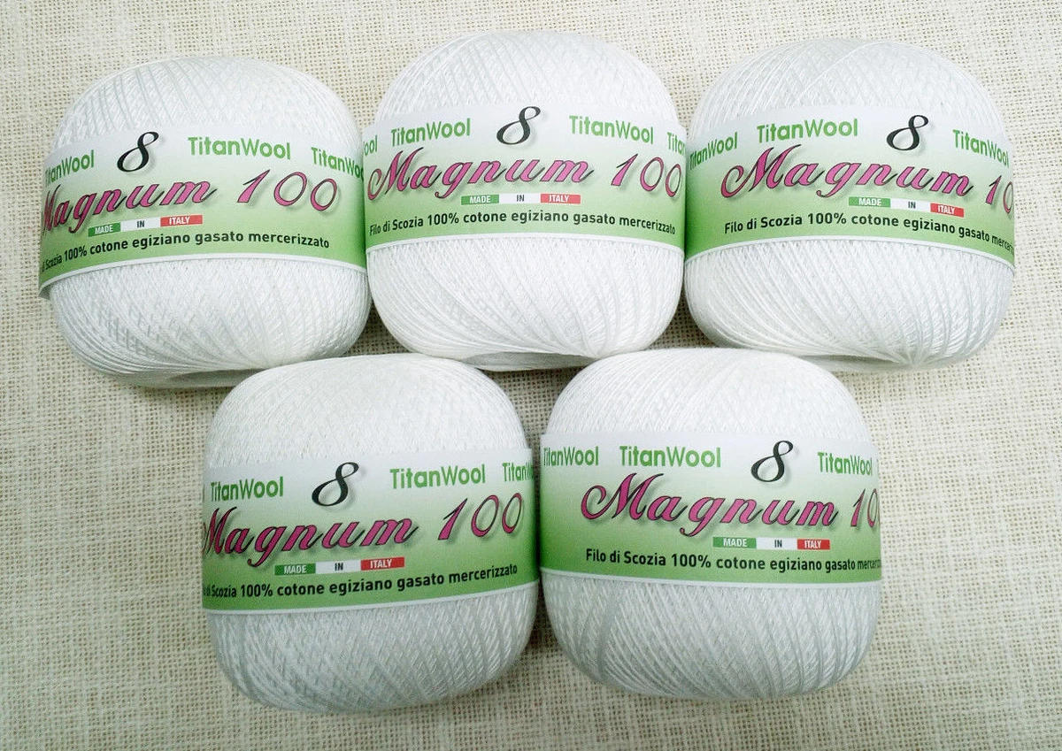 Filo Scozia Sfumato Uncinetto Cotone N. 8 Gom 100 GR (PANNO E BIANCO 71