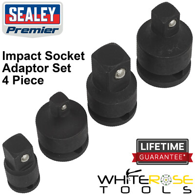 Sealey Impact Socket Adaptor Set 4 Pcs Step Up/Down Reducers Converter