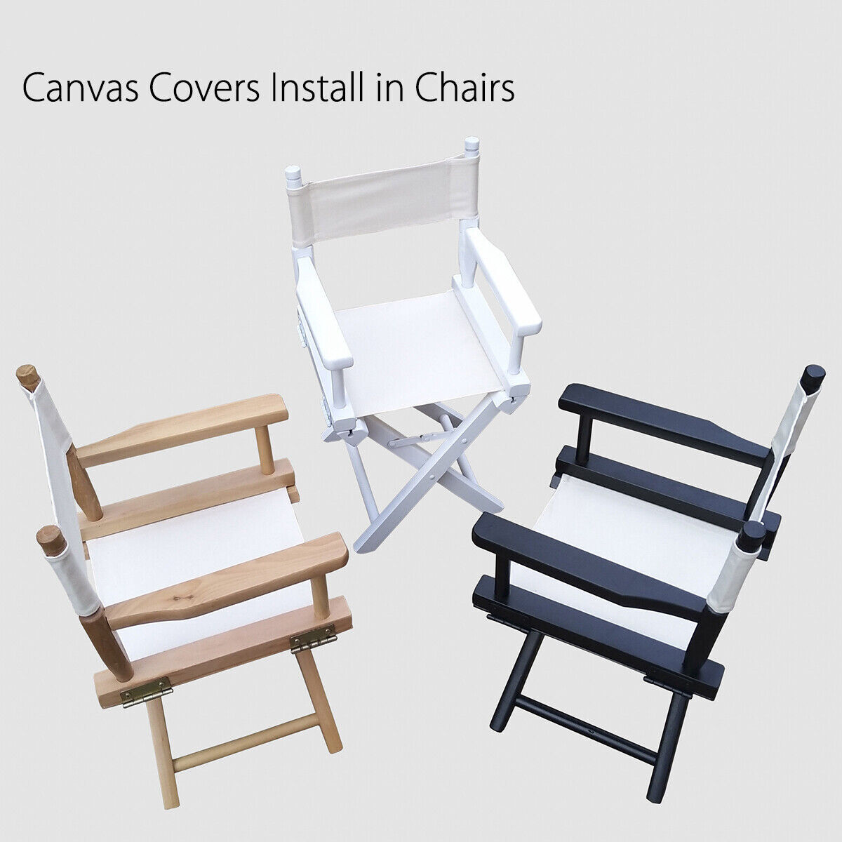1 Set Chair Cover Outdoor Directors Chair Replacement Canvas Seat Cover New eBay