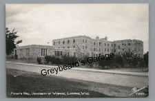 RPPC Knights Hall University of Wyoming LARAMIE WY Sanborn Real Photo Postcard