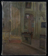 Pierre Prunier (1875-?) Oil on Canvas Tony Robert Fleury Paris France Religion