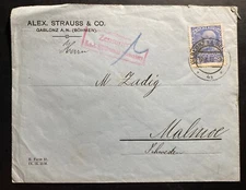 1916 Gablonz Bohemia Austria Empire Commercial Cover To Malmo Sweden