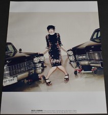 2013 Print Ad Sexy Heels Long Legs Fashion Lady Brunette Dolce Gabbana Dress Art