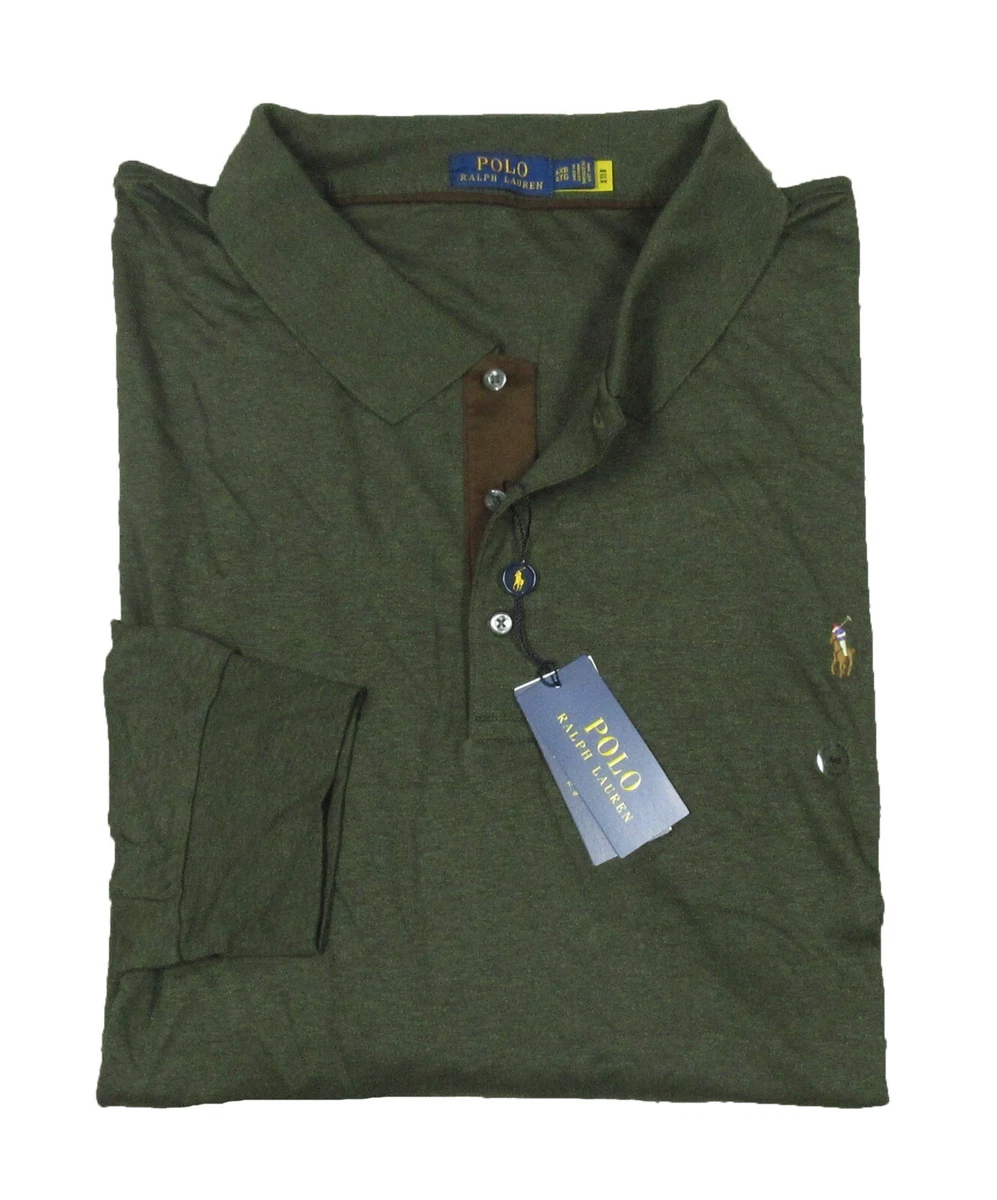 Big and tall hotsell long sleeve polo shirts