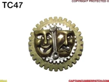 steampunk badge brooch pin spanner theatre engineer masks #TC47