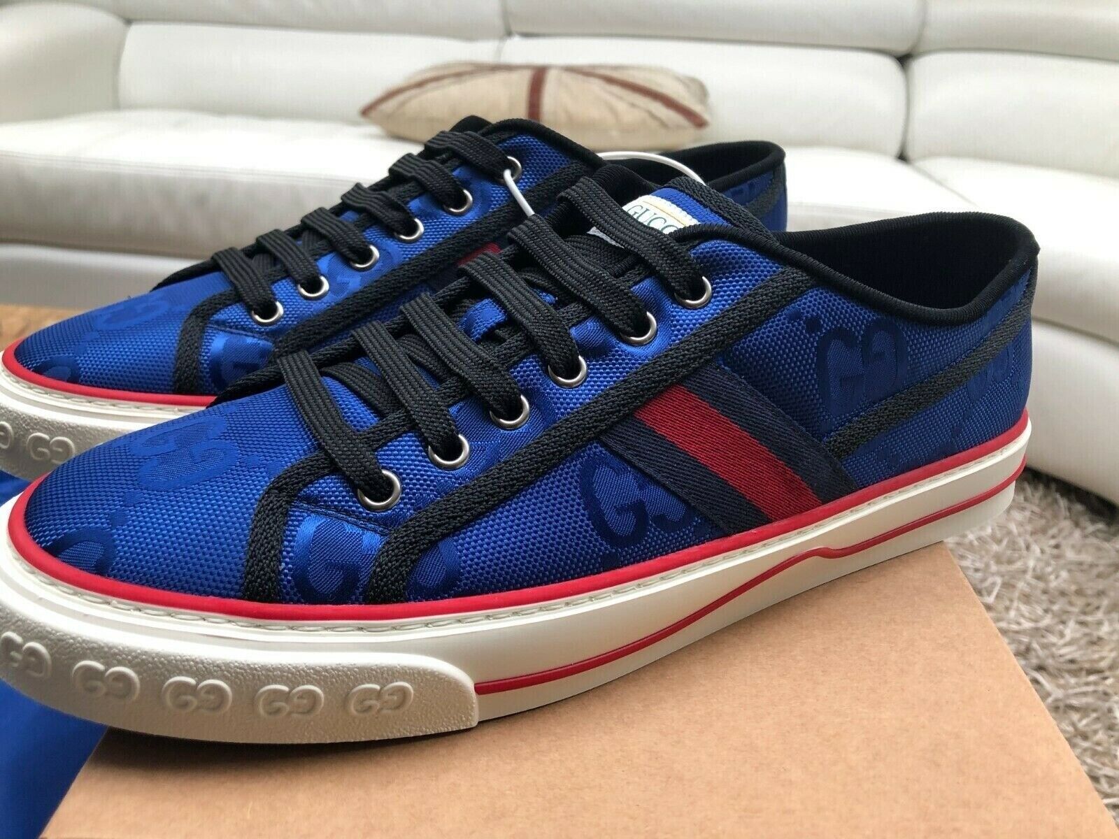 Gucci Off The Grid GG Blue Sneakers New Size 41.5