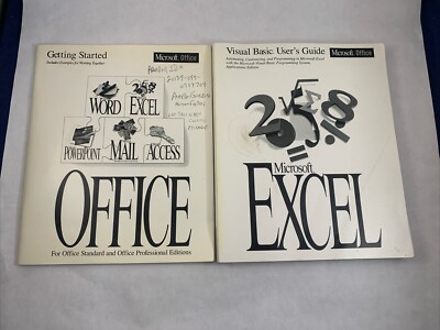 Microsoft Office Excel 5.0 User Guides Visual Basic Getting Started Vintage 1994