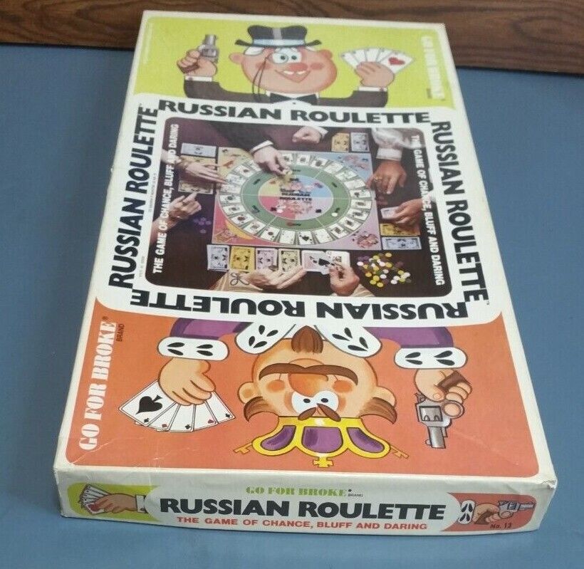 Vintage 1975 Russian Roulette Board Game, Complete & Great