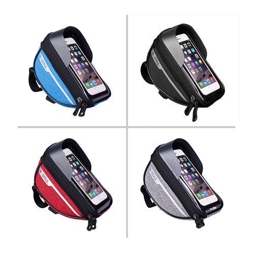 Bicycle Bag Waterproof Touch Screen Front Top Tube Frame Bag Phone Holder Case - Picture 2 of 16