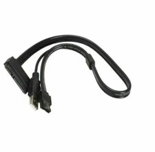 SATA 22 Pin to eSATA 2.5" HDD Hard Disk Drive Data + USB Power Cable 50CM