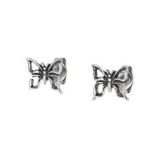 Sterling Silver Earrings, Open Butterfly Studs, Stud Earrings, 925