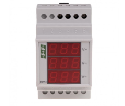 F&F DMV-3 Spannungsanzeige Voltmeter Strommessgerät Strommesser Dreiphasig IP20