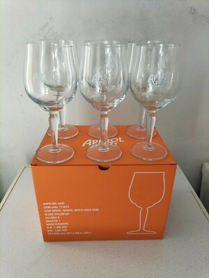 Aperol Spritz Design Luca Trazzi Advertising Glass Glasses Set