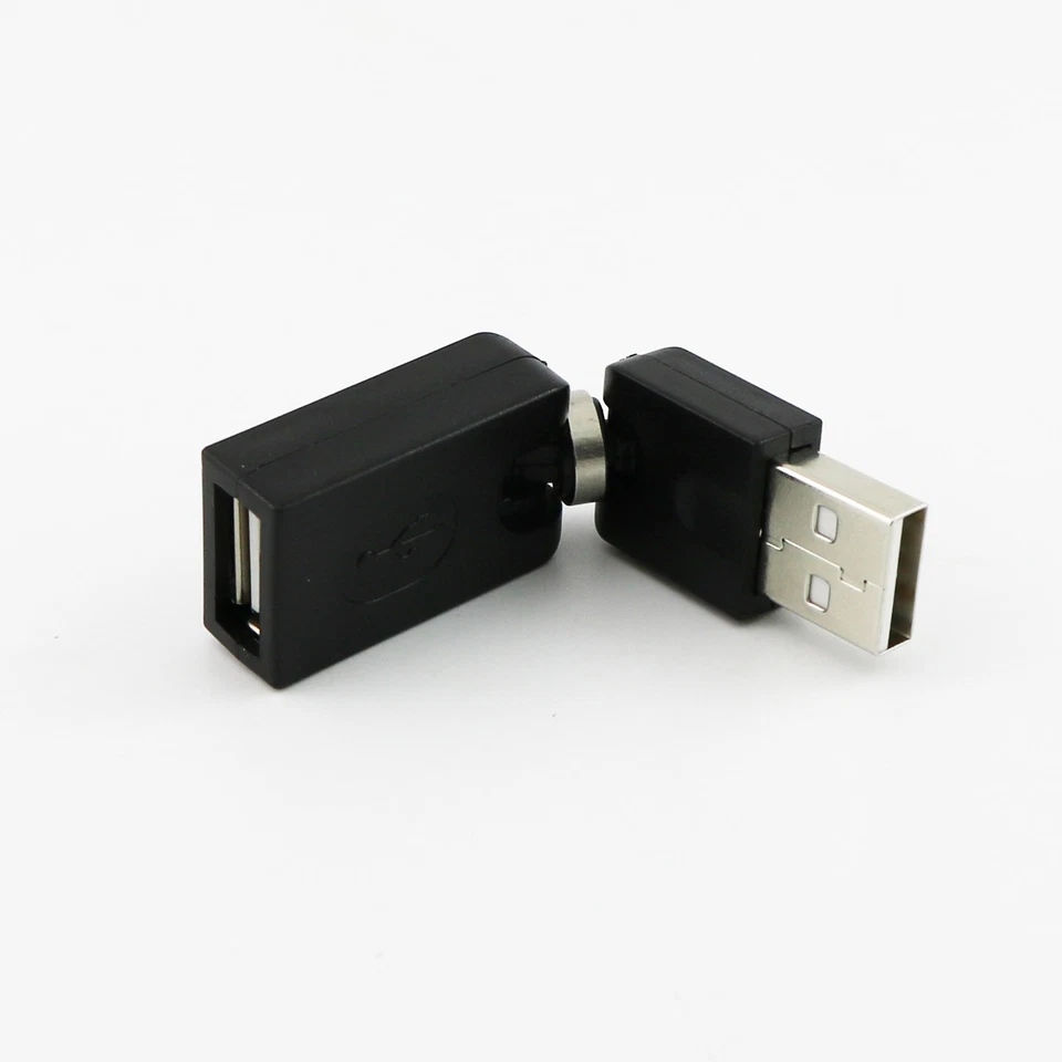 1pcs 360 Degree Rotate Swivel Angle USB 2.0 A Male to A Female Adapter Connector - Image 3 of 4