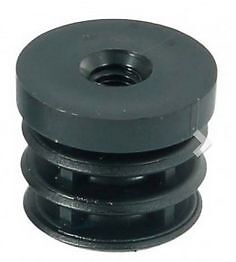 10x Gewindestopfen Rund 25 mm für mit Gewinde M8 Schwarz Lamellenstopfen - Bild 1 von 6