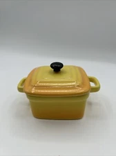 Housewares International Yellow Mini Covered Casseroles Baking Dish 3.25”