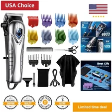 Hair Clippers for Men&Women, 5 Hours Cordless Hair Cutting Kit with 10 Combs,...