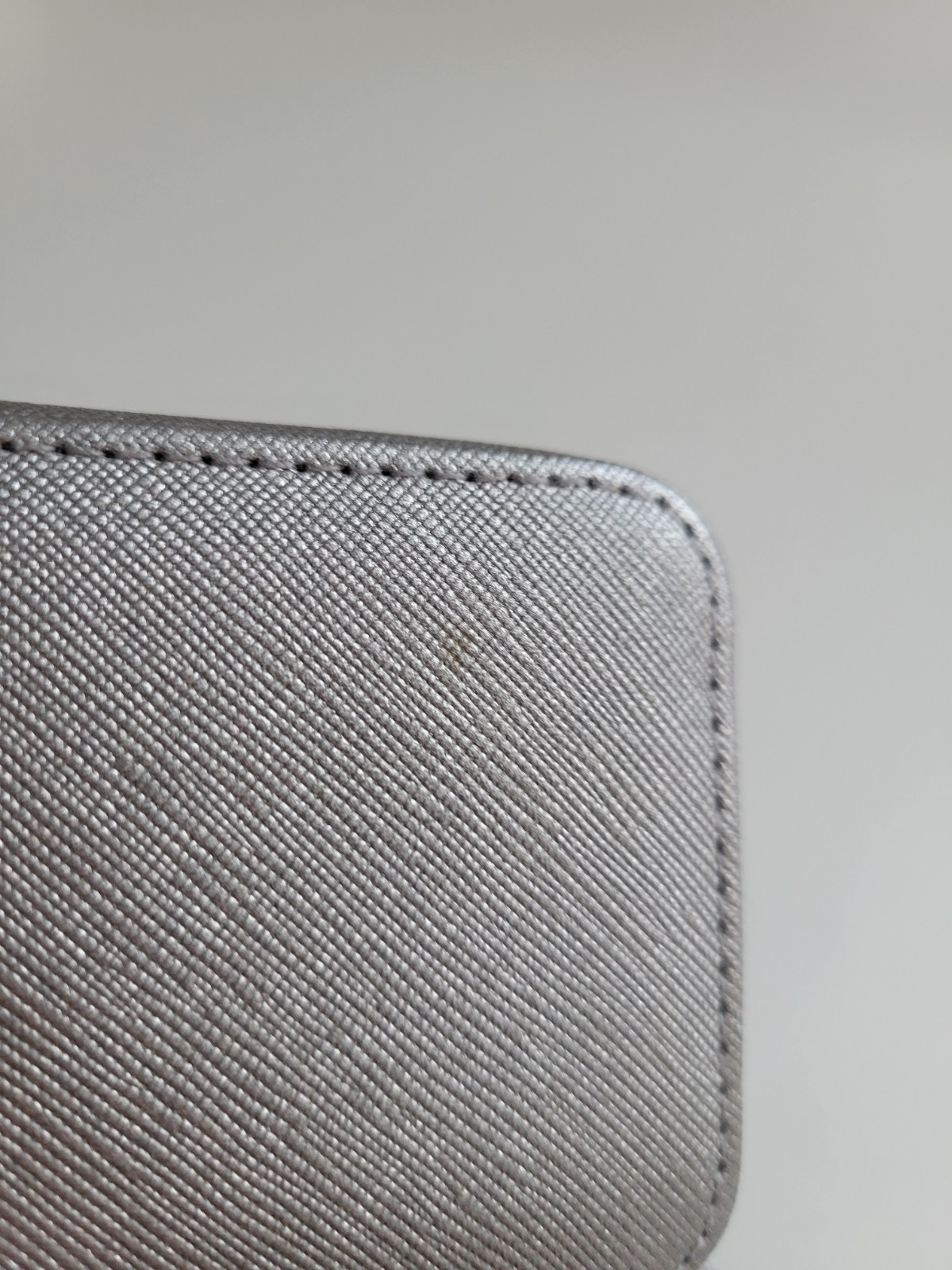 Trish Mcevoy Small Case Metallic Silver Cosmetics Brushes Travel Case 5" x 3"