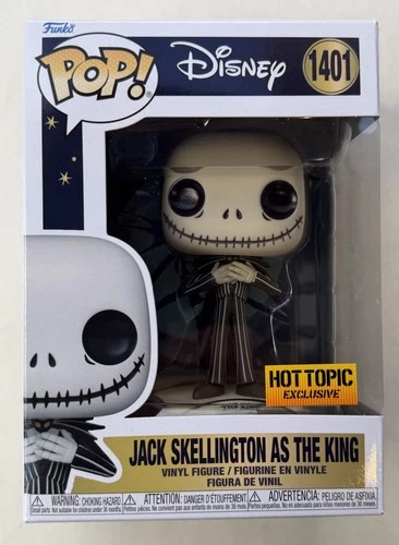 Funko Pop! Disney Jack Skellington as the King 1401 Hot Topic Excl w/Protector
