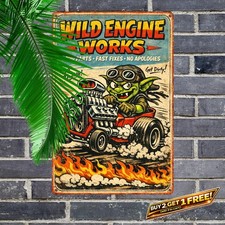 Garden Yard Art Metal Tin Sign Outdoor Decorative Wall Plaque 8x12