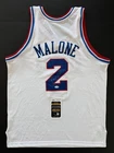 Moses Malone Signed Philadelphia 76ers Jersey JSA COA #2 NBA Top 75 HOF RARE !