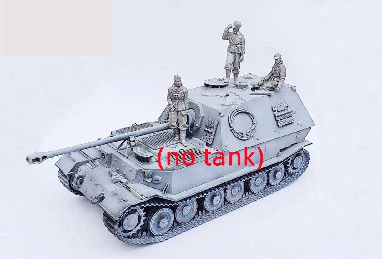 1/35 Resin figure model WW II german tank soldiers 3 man Unassembled Unpainted