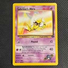 Pokemon TCG Sabrina's Abra 93/132 Gym Challenge Vintage 2000 Card LP