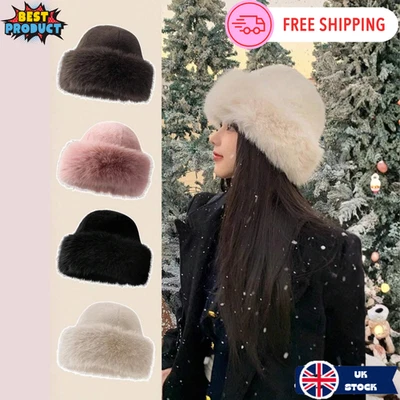 BRANDED New Fluffy Fur Bucket Hat For Women Plush Fisherman Hat Warm Women's Winter Hat
