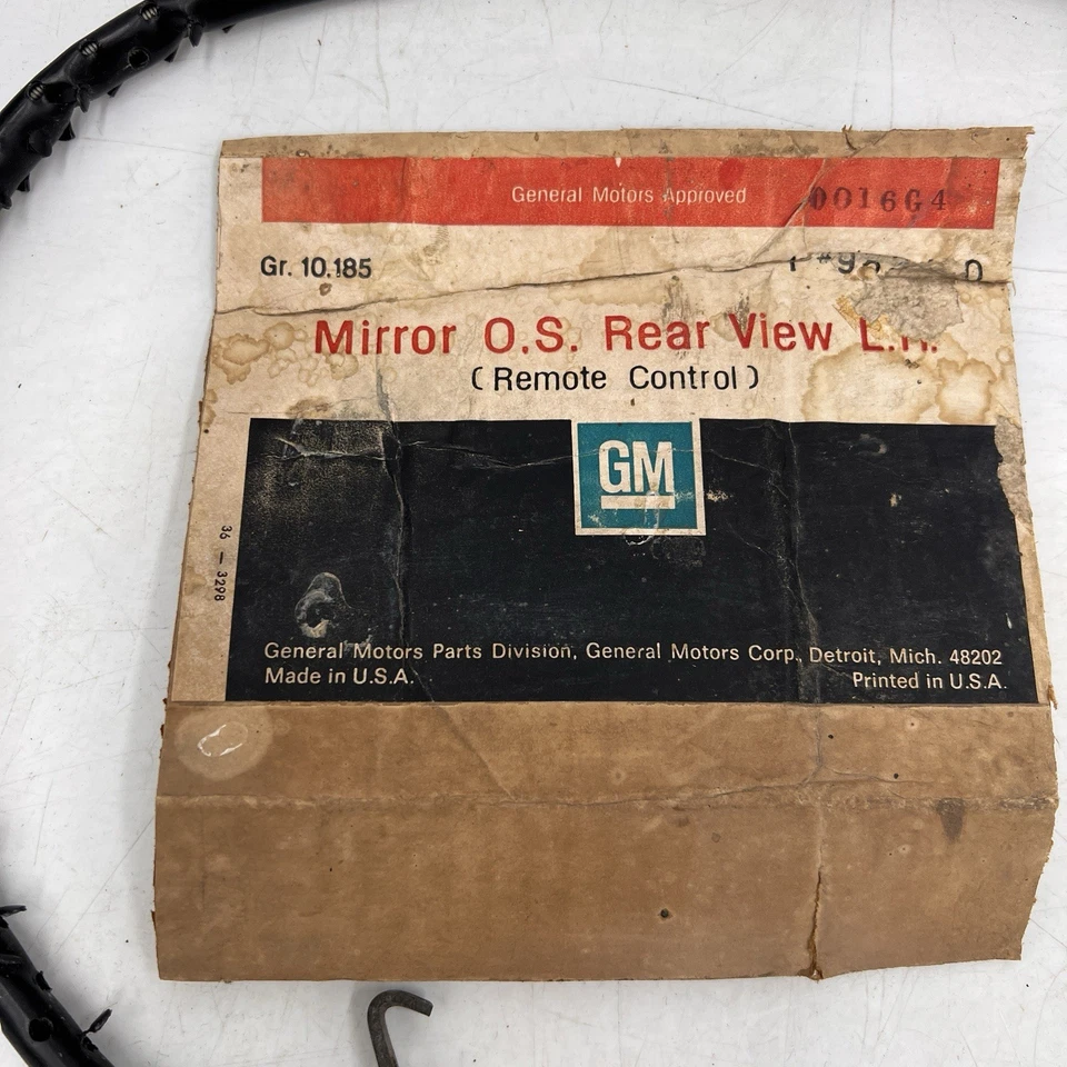 20 世纪 70 年代老式雪佛兰雪佛兰左发球杆 CHROME 遥控镜 GM — 第 3/4 张图片