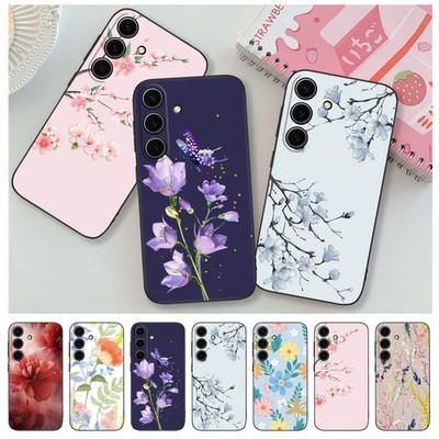 Trendy Flowers Phone Case For Samsung Galaxy S26 S25 A17 A36 A56 Silicone Cover