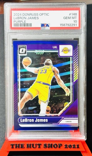 Lebron James 2024-25 Panini Donruss Optic Purple Prizm #148 PSA 10 Low POP LBJ!